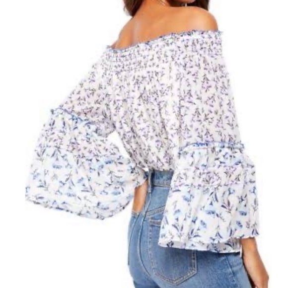 161. Free People Rose Valley Top in Ivory Combo - Picture 4 of 16